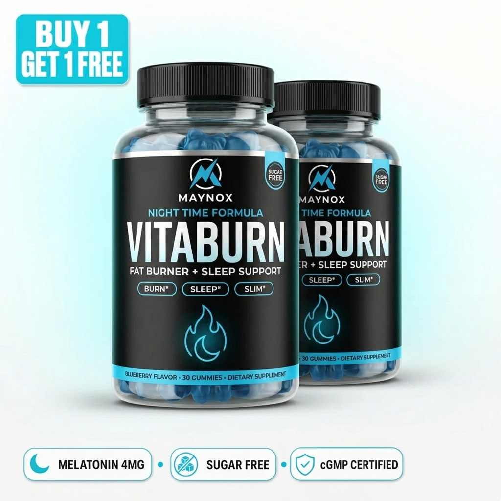 VitaBurn | Nighttime Fat Burner Gummies for Men with Melatonin - Blueberry B