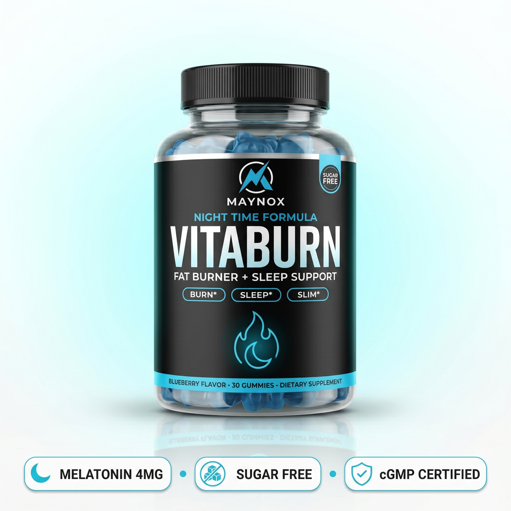 VitaBurn | Nighttime Fat Burner Gummies for Men with Melatonin - Blueberry