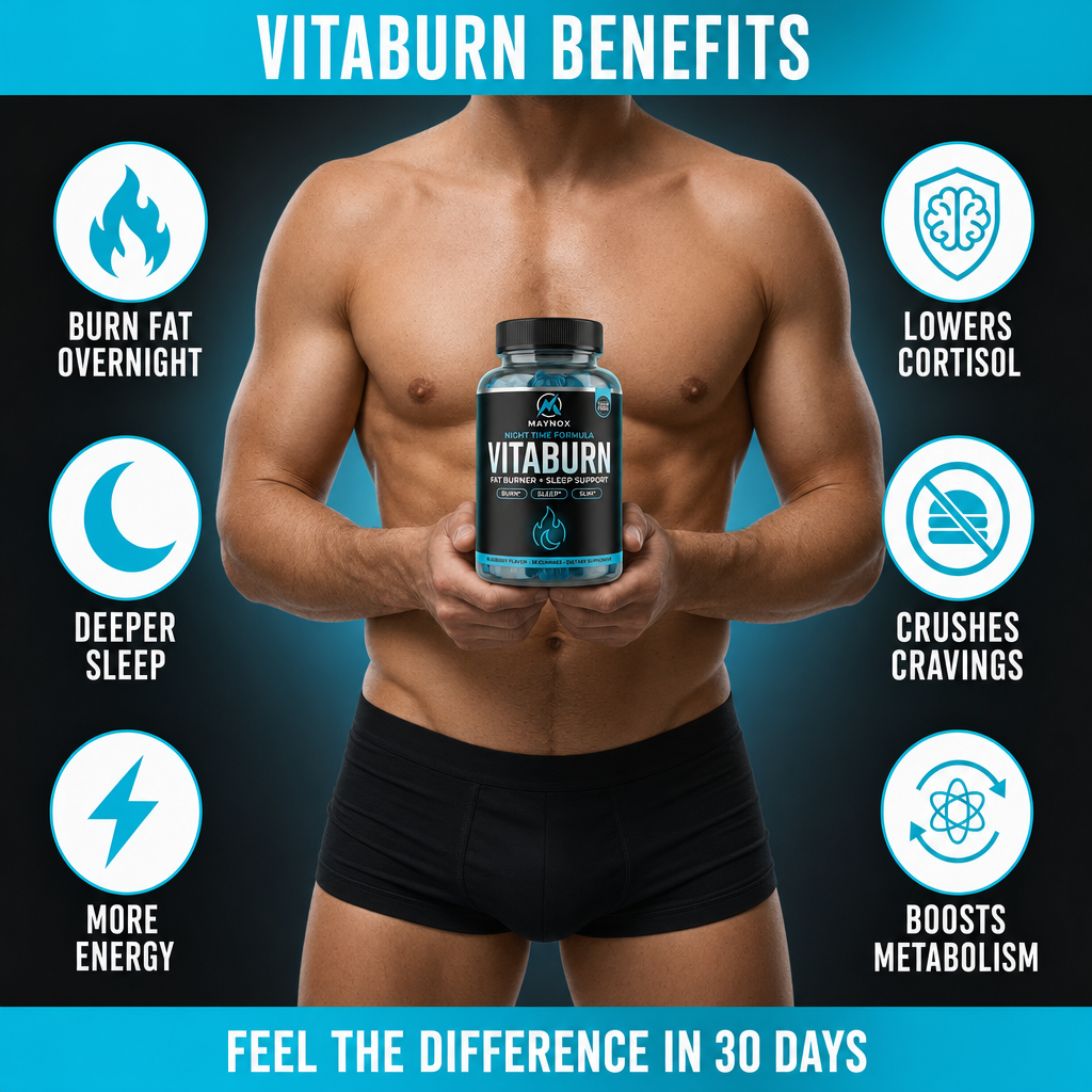 VitaBurn | Nighttime Fat Burner Gummies for Men with Melatonin