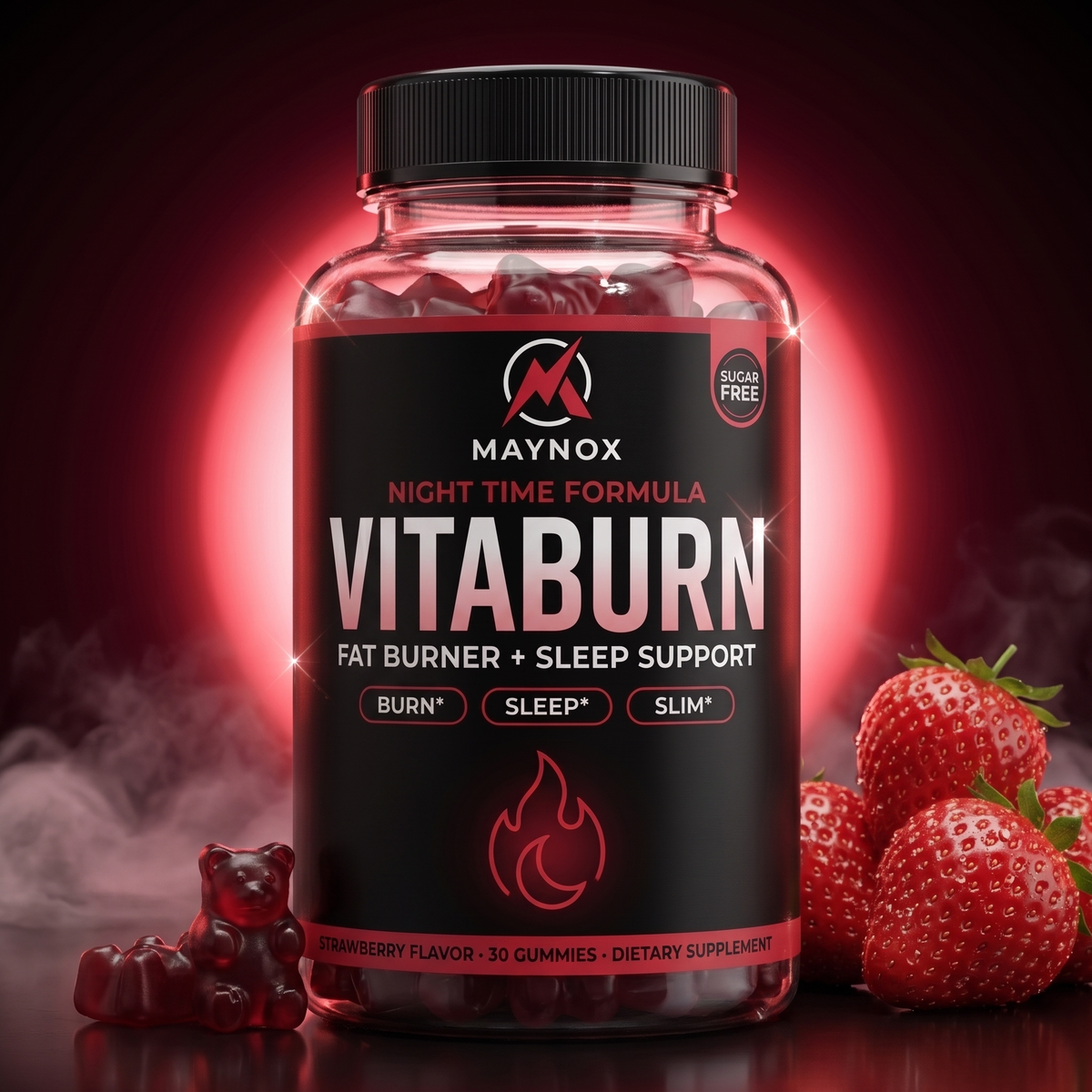 VitaBurn | Nighttime Fat Burner Gummies for Men with Melatonin