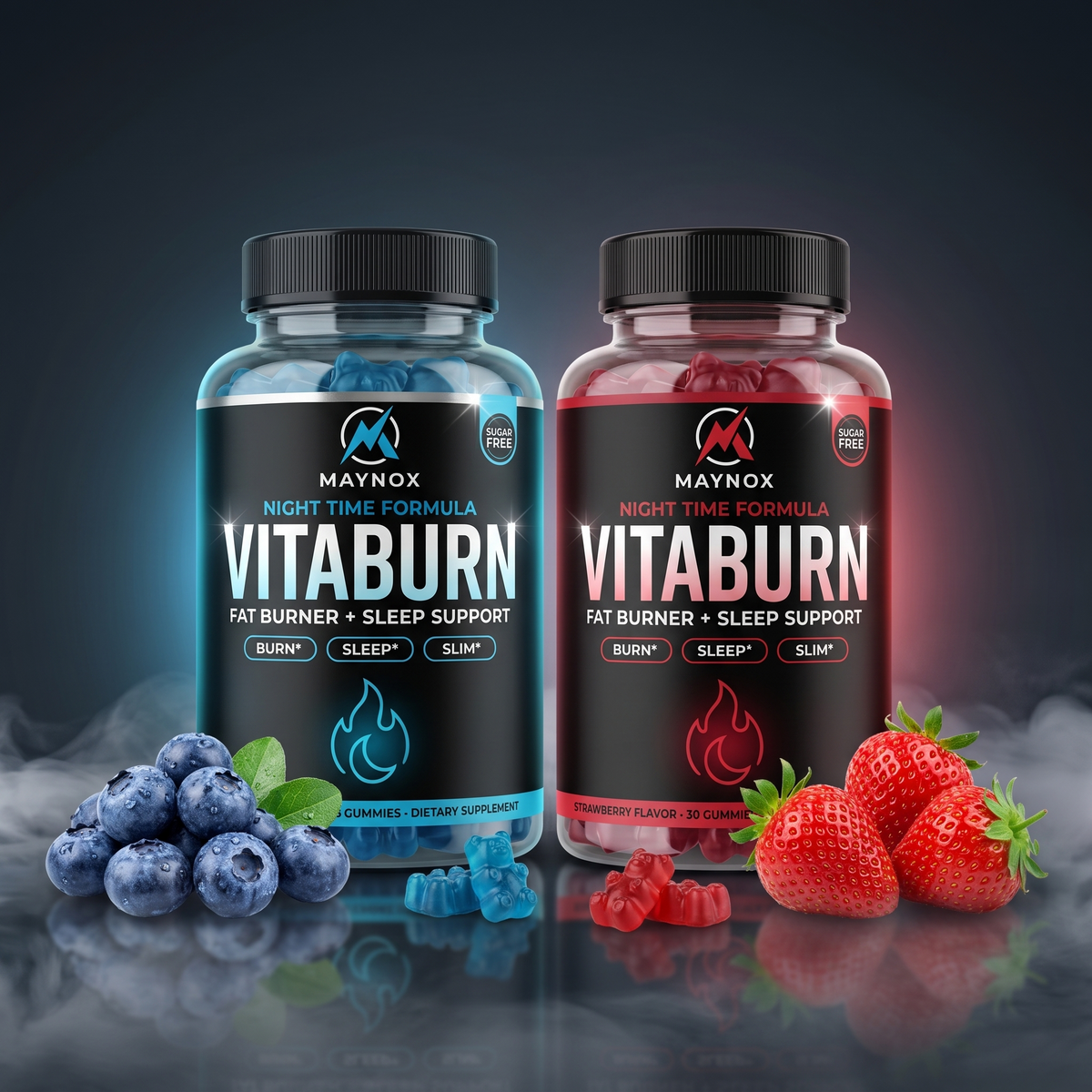 VitaBurn | Nighttime Fat Burner Gummies for Men with Melatonin